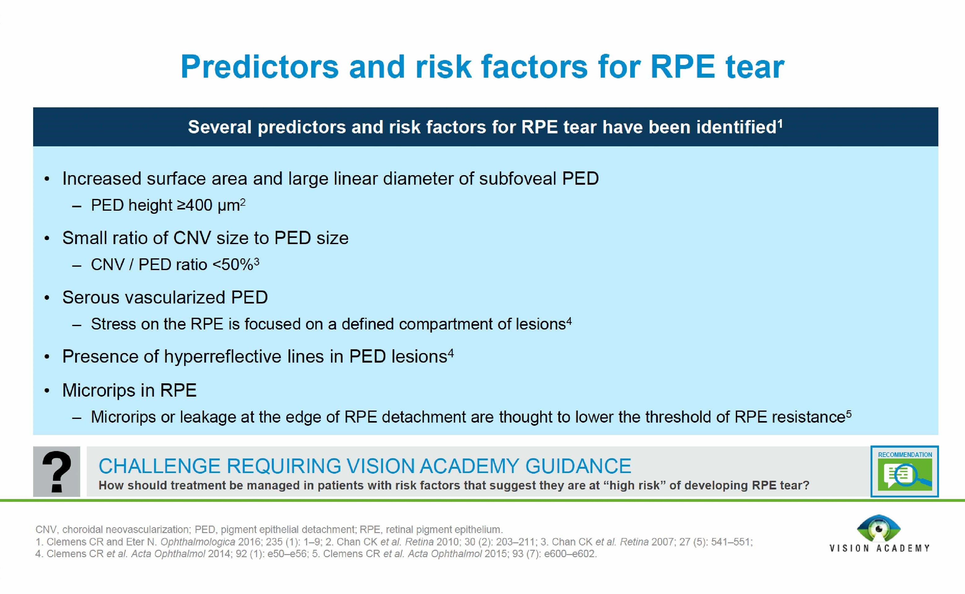 Optimal management of patients with RPE tear Optimal management of patients with RPE tear