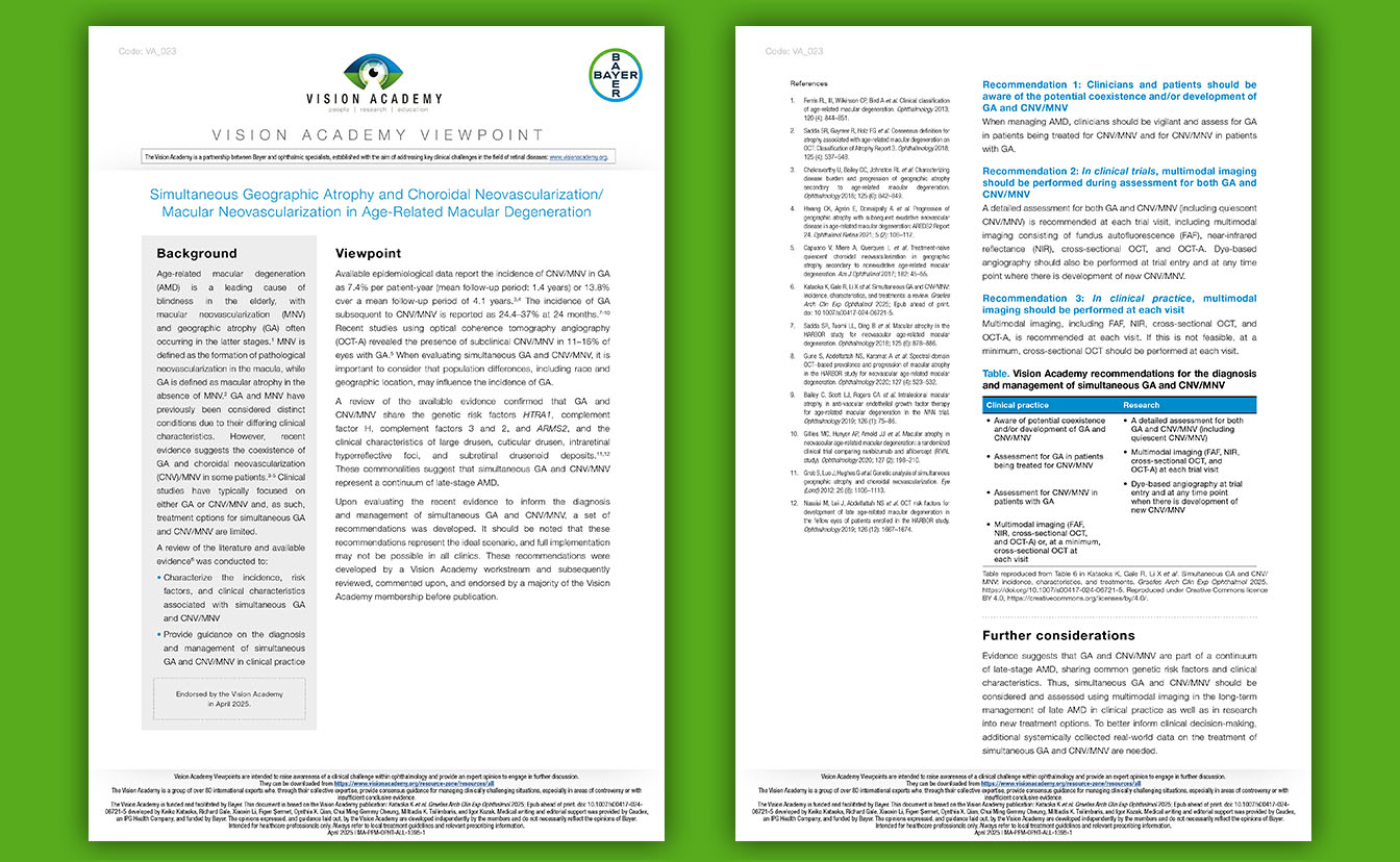 Simultaneous GA and CNV/MNV Simultaneous GA and CNV/MNV